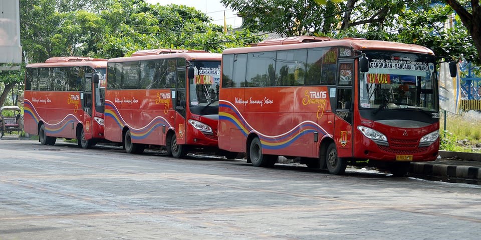 Installation of running text in Semarang